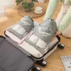 New 5pcs Shoes Storage Bag Closet Organizer Non-woven Travel Portable Bag Waterproof Pocket Clothing Classified Hanging Bag