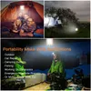 Solar Portable Work Light 6W 4400mah Rechargeable 4 in 1 Camping Lantern dimmable USB Charging for power outages Hurricane Hiking Fish Emergency
