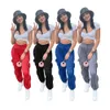 2023 Designer Pants Women Casual DrawString Pants Spring Summer Long Byxor Solid Leisure Loose Pants Y2K Streetwear Bulk grossistkläder 9876