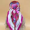 Sciarpe Design 90X90 CM Foulard Moda Le Quattro Stagioni Scialli Protezione solare di lusso Hijab di seta Donna Beach Square Commercio all'ingrosso 5 Pezzi