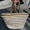 2023 Summer Bag For Beach Famous Brand Straw Bags Women Raffia Handbag Travel Basket Handbag Luxury Designer Wicker Carrycots 2411