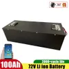 Batería de litio 72V 100Ah BMS incorporado para 5000W 6000W Scooter eléctrico Barco Carrito de golf + cargador 10A