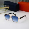 Designer LOU VUT luxuriöse coole Sonnenbrille 2023 Metal Ocean Film Sonnenbrille Overseas Fashion Street Fotobox Vielseitige Internet-Rotbrille mit Originalverpackung