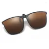 Sunglasses 2023 Fashion Clip Large Frame Polarized Travel Myopia Glasses Strong Men