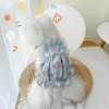Dog Apparel Ins Summer Pet Clothes Pumpkin Skirt Puppy Cat Plaid Lace Dress Princess Cartoon Print Suspenders Luxury