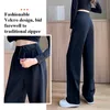 Capris Peledress Femmes Suit Pants Traf Chic Office de mode coréen Lady Long Straight Taies Pantalones de Mujer