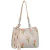 Sacchi di stoffa Borsa tote in tela Borsa a tracolla da donna Borsa a tracolla con fiori Stampa ricamo da donna Borsa da spiaggia per lo shopping riutilizzabile casual di grande capacità