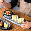 Tallrikar japanska rätter hushåll barns enda retro skål middag kreativ frukost bordsartiklar en person passar nätrött
