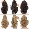 tails MEIFAN Synthetic Short Wavy Claw tail Clip In Hair Extension Black Brown Tail Clip In Hair Tail Natural False Hairpiece 230518