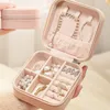 Jewelry Stand DoubleLayer Portable Box Organizer Display Travel Case Storage Boxes Button Leather Packaging 230517