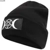 Beanie/Skull Caps nieuwste Gothic Beanies Skullies Wicca gebreide hoed Bonnet Cap Men Skiën Warm unisex J230518