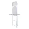 Autres fournitures de fête de fête chaises pliantes en plastique chaise d'événement de mariage blanc commercial pour Ho Dh43A