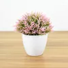 Fleurs décoratives plantes artificielles en pot vert bonsaï petit arbre faux pot de plante ornements maison chambre décorations de table El jardin décor