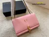 şık omuz çantası lüks tote çantası marka çanta mesaj çantaları orijinal deri cluth crossbody orijinal sığırhid Kate 24cm altın zincir cüzdan