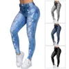 Jeans Plus Größe Frauen Skinny Jeans Zerrissene Kausalen Denim Hosen Licht Gewaschen Hohe Taille Enge Damen Jeans Kausalen Loch weibliche Hosen