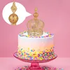 Suprimentos festivos Cupcake Toppers Aniversário Casamento Bolo Decoração Escolhas Festa Chuveiro Dourado