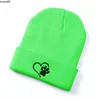 Beanie/Skull Caps Women Beanie Hat Winter Casual Knitted Skulies Beanies Cap Sweet Palm Heart Child Headwear Girl Solid Warm Hats Female J230518