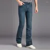 Jeans da uomo Primavera Autunno Vintage Pantaloni svasati da uomo svasati Pantaloni skinny elastici svasati Pantaloni denim moda Blu Colore multiplo Taglia 38