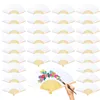 DIY Candy Color Folding Party Favor Single Sided Paper Fan Children's målning Presentleveranser 12 färger S