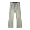 Jeans da uomo 2023 Pantaloni casual da uomo Four Seasons Micro Flare a vita media gamba dritta