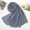 Eşarplar 2023 Tasarım Marka Kadınlar Kabarcık Şifon Scarf Sade Rasie Pot Dot Anlık Şallar Hijabs Lady Beach Cover Up Foulards 175 55cm