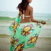 Cover-up Big Sale Bohemian Women Summer Beach Dress Bikini Coverups Swim Wear Cover Up Cotton Tunic Sexig Deep Vneck Robe Caftan Summer