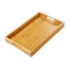 Assiettes bois plateau de service Rectangle thé boisson plateau Po accessoires conseil pour Table mariage après-midi petit déjeuner maison cuisine décor