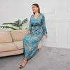 Ethnic Clothing Women Muslim Maxi Dress Fashion Dubai Abaya Turkey Kaftan Plus Size Long Sleeve Party Gown Islamic Arab Robe Caftan