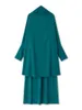Vestidos de trabajo Mujeres Musulmanas Oración Eid Abaya Ropa Manga larga Con capucha Túnica Vendaje elástico Falda Islámica Kaftan