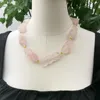 CHOKER LII JI PINK Ожерелье 56 см розовые Quartzs Лимон Джейд Продажа Женщины Ювелирные изделия