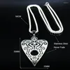 Pendant Necklaces Punk Eye Divination Stainless Steel Statement Necklace Women Silver Color Jewelry Gift Cadenas Para Hombre N3007S06