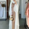 Ubranie etniczne muzułmańskie kobiety swetra szata na Bliskim Wschodzie Kolor długi spódnica arabska abayas moda Dubaj islamska pasująca turban