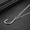 Chains Stainless Steel Golden Hook Pendant Summer Hawaii Beach Sailing Outdoor Camper Fishing Jewelry Fisherman Gift