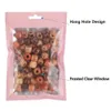 Jewelry Stand 50pcs Colorful Mylar Bags Ziplock Hang with Clear Window for Display Packaging Self Sealing Reusable Foil Pouch 230517