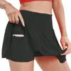 Kjolar kvinnor hög midja tennisskorts glitter glittrande mesh tyg golf badminton veckade kjolar träning gym fitness shorts sportkläder 230518