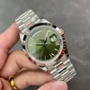 2023 NY DAG DATUM OLIVE GRÖN DIAL MENSKRAVNINGAR KAL.3255 MEKANISK AUTOMATISK Rörelse Guldklocka Romerska siffror Diamond Men Designer Watc Sapphire Galss