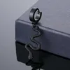 Stud High Quality Matte Climbing Drape Snake Fade Hoop Earrings Stainless Steel Animal Snake Charm Pendant Earrings For Men Women Z0517