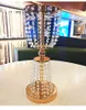 tall gold metal table diamond chandelier centerpieces stand gold vase for wedding table Ocean express