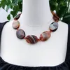 CHOKER LII JI натуральный камень коричневый цвет ожерелье 51 см агаты женщины продажа продажи ювелирных украшений