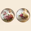 Cups Saucers European Ceramics Coffee Cup Set American Afternoon Teas Gifts 250 ML Porcelain Rose Flower Sea Dish