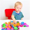 Altre forniture per feste festive Ripieni di uova di Pasqua Set da 48 pezzi Sorpresa con mini regalo Colorf Pre per bambini Cestino Regali Filler Dhf9Z