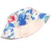 classique Seau Chapeau Monogrammes Aquarelle Bleu Coton Argenté Pêcheur Cap pour femmes Stingy Brim Chapeaux hommes Plat Imprimé Double C283R