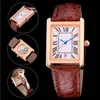 Horloges Mechanisch horloge van hoge kwaliteit Lederen band Saffier Waterdicht Casual Klassiek Mode Horloge Horloge