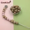Baby Teethers Toys Beech Wooden Chewable 1020mm Round Beads Ecofriendly DIY Craft Jewelry Accessories Teether 230518