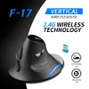 Mice ZELOTES F-17 Vertical Mouse 2.4GHz Wireless Gaming Mouse 6 Keys Ergonomic Optical Mice with 3 Adjustable DPI for PC Laptop 230518