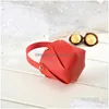 Confezioni regalo Borsa portatile in pelle creativa Caramelle natalizie Piccola scatola Cestino Borsa Confezioni di gioielli Pouchgif decorativo per feste Dhm9Y