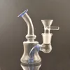 Kleine Mini-Glasbongs Dab Rigs Shisha 14mm Innengewinde mit Rauchschale Kleiner Bubbler Becher Bong Wasserpfeifen Bohrinsel Günstigstes 2 Stück