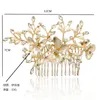 Cristalli Perline Pettini per capelli da sposa Corona Tiara Accessori per capelli da sposa Ornamenti per fascia fatti a mano da donna Copricapo da ballo femminile Copricapo per capelli ZJ06