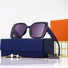 Designer LOU VUT lunettes de soleil cool de luxe Lunettes de soleil Femmes Cadre irrégulier Mode femme polarisée grand cadre avec boîte d'origine