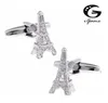 Igame Factory Price Retail Men'sCufflinks真鍮素材Eiffel Tower Design無料配送